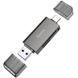 USB-хаб HOCO HB39 USB/Type-C 3.0 high-speed card reader Metal Gray (6942007604819) [805345], фото 1