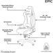 Ігрове крісло NOBLECHAIRS EPIC White/Black (NBL-PU-WHT-001) [302009], фото 7
