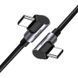 Кабель USB 2.0 Type-C M-M, 1 м, 90&deg;, 60W Aluminum Braid Чорний, US323 UGREEN (70529) [404055], фото 2
