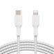 Кабель USB-C > Lightning заряджання/синхронізації Belkin 2м, 30Вт, Type-C, плетений, білий (CAA004BT2MWH) [108664], фото 2