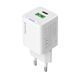 Мережевий зарядний пристрій ColorWay GaN Mini 20W PD Port PPS USB (Type-C PD + USB QC4.0) White (CW-CHS062PD-WT) [614607], фото 3