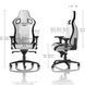 Ігрове крісло NOBLECHAIRS EPIC White/Black (NBL-PU-WHT-001) [302009], фото 3