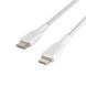 Кабель USB-C > Lightning заряджання/синхронізації Belkin 2м, 30Вт, Type-C, плетений, білий (CAA004BT2MWH) [108664], фото 3