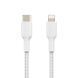 Кабель USB-C > Lightning заряджання/синхронізації Belkin 2м, 30Вт, Type-C, плетений, білий (CAA004BT2MWH) [108664], фото 6