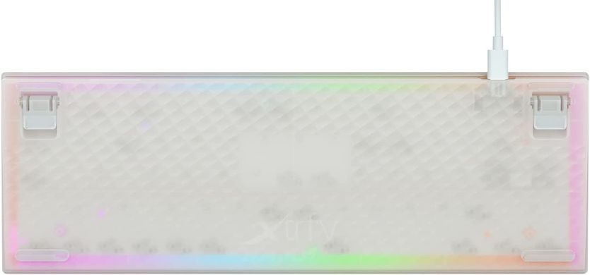 Клавіатура механічна Xtrfy K5 68Key, Kailh Red, USB-A, EN/UA, Hot-swap, RGB, біла (K5-RGB-CPT-TPWHITE-R-UKR) [103553]