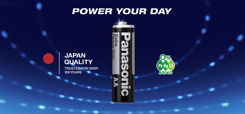 Батарейка Panasonic Extra Heavy Duty вугільно-цинкова AA(R6) плівка, 4 шт. (R6NPT/4S) [115206]