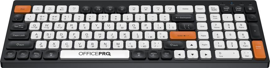Клавіатура бездротова OfficePro Bluetooth Black/White (SK985BO) [617842]