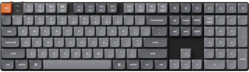 Клавіатура механічна Keychron K5 Max 104Key, Gateron MX 2.0 Red, WL/BT/USB-A, QMK, White Led, чорний (K5M-A1-UA) [103704]
