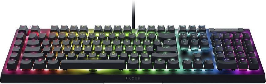 Клавіатура механічна Razer BlackWidow V4 X, 110key, Yellow Switch, USB-A, EN/RU, RGB, чорний (RZ03-04702500-R3R1) [103603]