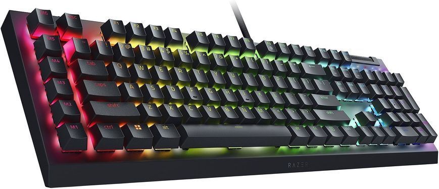 Клавіатура механічна Razer BlackWidow V4 X, 110key, Yellow Switch, USB-A, EN/RU, RGB, чорний (RZ03-04702500-R3R1) [103603]