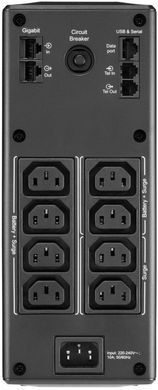 Джерело безперебійного живлення APC Back-UPS Pro 1600VA/960W, LCD, RJ45, USB, 6+2 C13 (BR1600MI) [102904]