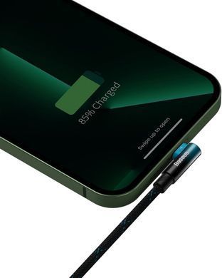 Кабель Baseus MVP 2 USB - Lightning (M/M), 2.4A, 1 м Black/Blue (CAVP000021) [604342]