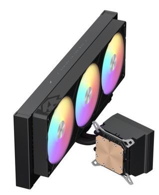 Система охолодження для комп'ютерного процесора GAMEMAX (GLACIER 360 LCD BK) [503731]