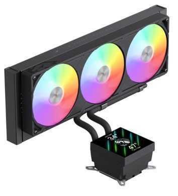 Система охолодження для комп'ютерного процесора GAMEMAX (GLACIER 360 LCD BK) [503731]