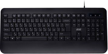 Клавіатура мембранна 2E KS109 104key, USB-A, EN/UK/RU, чорний (2E-KS109UB) [103554]