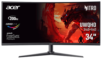 Монiтор 34" Acer XZ340CURX0bmiiphx Black (UM.CX0EE.013) [203373]