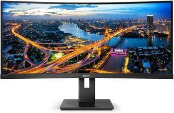 Монітор TFT 34" Philips 346B1C, VA, 3440 x 1440, HDMI, DP, USB-C, RJ45, колонки, чорний (346B1C/00) [400439]