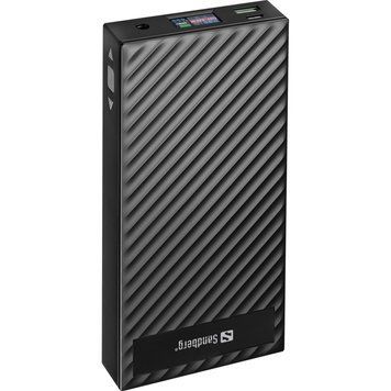 УМБ Sandberg 30000mAh 200W PD+Laptop DC, PowerThru, DC 3V-25V/4.8A USB QC3.0,Type-C in/out, диспле (420-88) [402205]