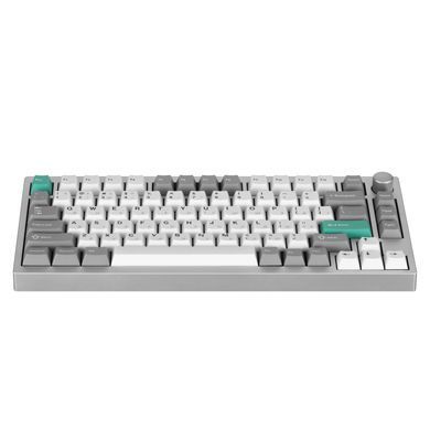 Клавіатура механічна Lemokey P1 Pro 84Key, Keychron Super Banana, WL/BT/USB-A, QMK/VIA, Hot-Swap, EN/UKR, RGB, Knob, Space Silver (P1P-X4-UA) [103655]