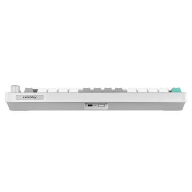 Клавіатура механічна Lemokey P1 Pro 84Key, Keychron Super Banana, WL/BT/USB-A, QMK/VIA, Hot-Swap, EN/UKR, RGB, Knob, Space Silver (P1P-X4-UA) [103655]