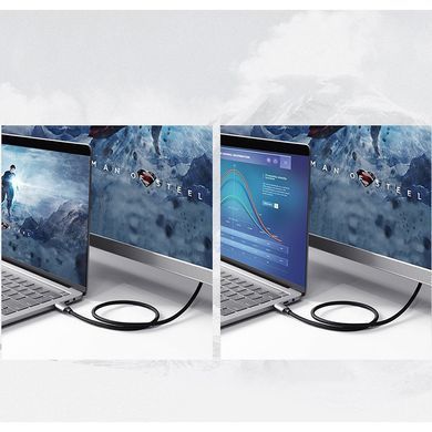Кабель USB 3.1 Type-C M - HDMI M, 1.5m 4K 60Hz Male Cable Aluminum Shell UGREEN MM142 (Gray Black) (50570) [402393]