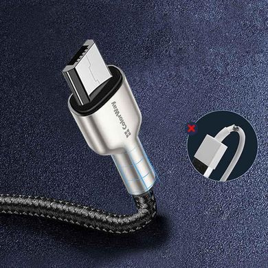 Кабель ColorWay USB - micro USB (M/M), Metal Head, 2.4 А, 1 м, Black (CW-CBUM046-BK) [603846]