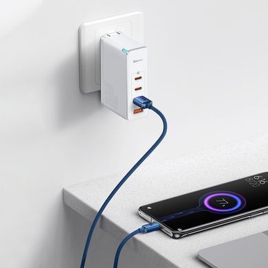 Кабель Baseus Crystal Shine Series Fast Charging Data Cable USB to Type-C 100W 2m Blue (CAJY000503) [805446]