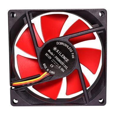 Вентилятор для корпуса 80mm Xilence XPF80.R black/red, Retail Box (XF037) [402998]