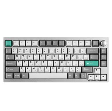 Клавіатура механічна Lemokey P1 Pro 84Key, Keychron Super Banana, WL/BT/USB-A, QMK/VIA, Hot-Swap, EN/UKR, RGB, Knob, Space Silver (P1P-X4-UA) [103655]