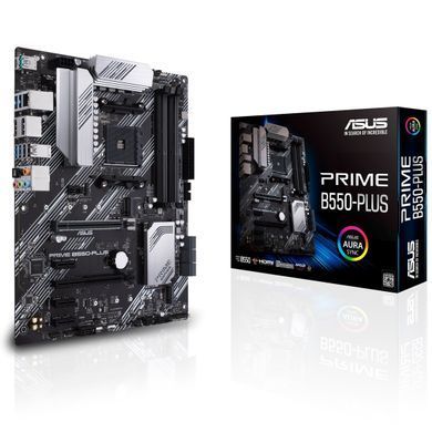 Материнcька плата ASUS PRIME B550-PLUS sAM4 B550 4xDDR4 M.2 HDMI DP ATX (90MB14U0-M0EAY0) [109085]