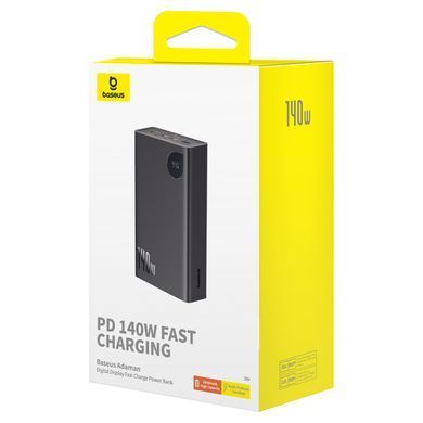 Зовнішній акумулятор Baseus Adaman Digital Display Fast Charge Power Bank 24000mAh 140W Cluster Black (P10021508113-00) [806535]