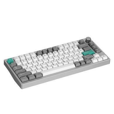 Клавіатура механічна Lemokey P1 Pro 84Key, Keychron Super Banana, WL/BT/USB-A, QMK/VIA, Hot-Swap, EN/UKR, RGB, Knob, Space Silver (P1P-X4-UA) [103655]