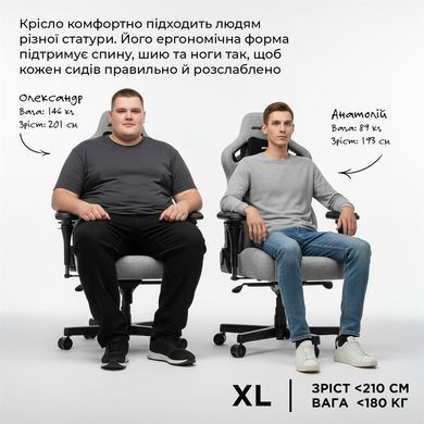 Крісло для геймерів Anda Seat Kaiser 4 V2 Size XL Black (AD12YDDC-XLL-20-B-CF-03) [614749]