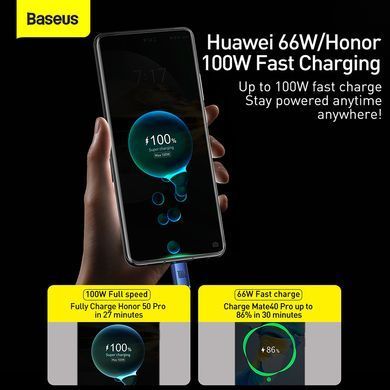 Кабель Baseus Crystal Shine Series Fast Charging Data Cable USB to Type-C 100W 2m Blue (CAJY000503) [805446]