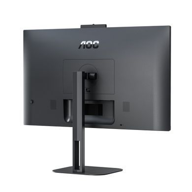 Монітор TFT 27" AOC, QHD, IPS, 75Гц, 1 мс, HDMI, DP, USB-C, USB-hub, HAS, Pivot, webcam, колонки (Q27V5CW/BK) [402039]