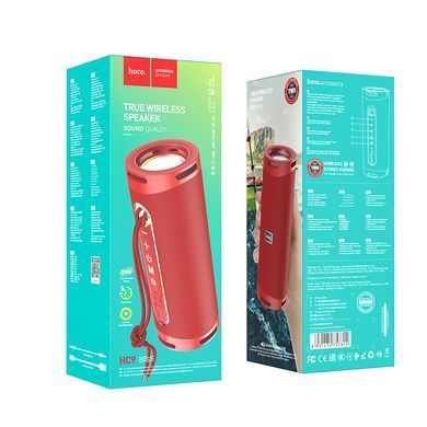 Портативна колонка HOCO HC9 Dazzling pulse sports BT speaker Red (6931474757814) [805581]