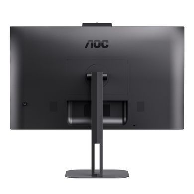 Монітор TFT 27" AOC, QHD, IPS, 75Гц, 1 мс, HDMI, DP, USB-C, USB-hub, HAS, Pivot, webcam, колонки (Q27V5CW/BK) [402039]
