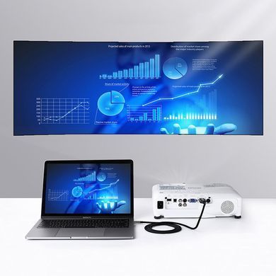 Кабель USB 3.1 Type-C M - HDMI M, 1.5m 4K 60Hz Male Cable Aluminum Shell UGREEN MM142 (Gray Black) (50570) [402393]