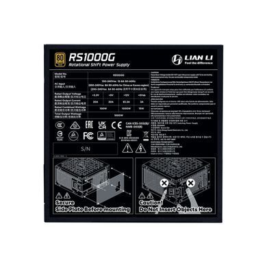 Блок живлення Lian Li RS Gold 1000 Black with Hub, EU Cord (G9P.RS1000G.BH00.EU) [619293]