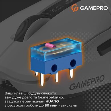 Миша бездротова GamePro Genesis Airmaster White (GM167W) [618255]