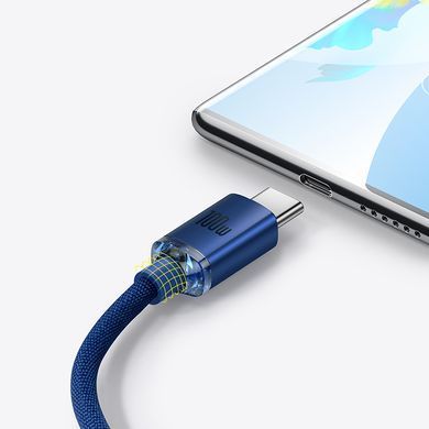 Кабель Baseus Crystal Shine Series Fast Charging Data Cable USB to Type-C 100W 2m Blue (CAJY000503) [805446]