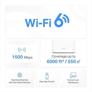 WiFi Mesh-система Mercusys Halo H60X 2-pack (HALO-H60X-2-PACK) [614413]