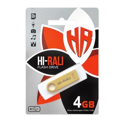 Флеш-накопичувач USB 4GB Hi-Rali Shuttle Series Gold (HI-4GBSHGD) [607135]