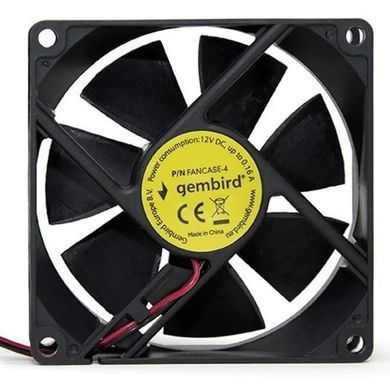 Вентилятор Gembird 80х80х25мм Sleeve 4pin (FANCASE-4) [614732]