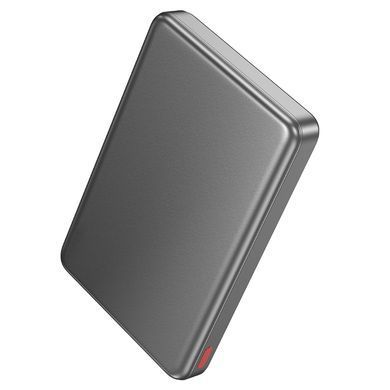 Зовнішній акумулятор HOCO Q26A Joy PD20W magnetic fast charging power bank(10000mAh) metal gray (6942007624053) [806630]