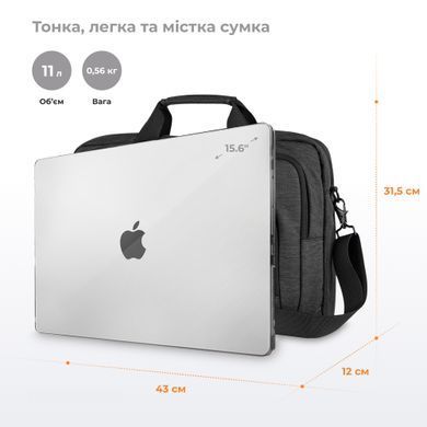 Сумка 2E CrossSquares 16", чорна (2E-CBN9198BK) [103203]