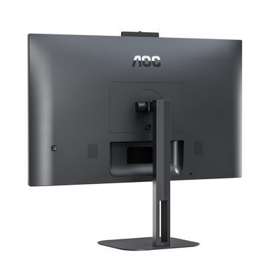 Монітор TFT 27" AOC, QHD, IPS, 75Гц, 1 мс, HDMI, DP, USB-C, USB-hub, HAS, Pivot, webcam, колонки (Q27V5CW/BK) [402039]