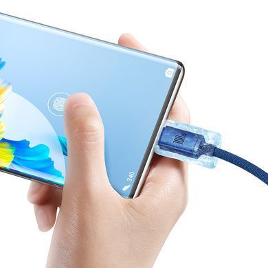 Кабель Baseus Crystal Shine Series Fast Charging Data Cable USB to Type-C 100W 2m Blue (CAJY000503) [805446]