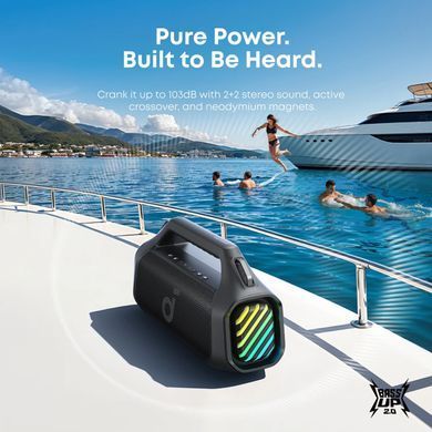 Портативна акустика Anker SoundСore Boom 2 Pro Black (A3134A11) [203613]