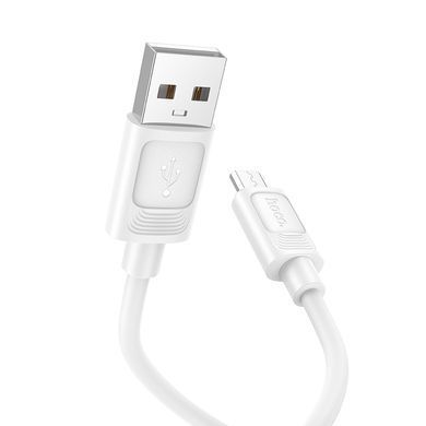 Кабель HOCO X122 Benefit silicone charging data cable Micro White (6942007662215) [806392]